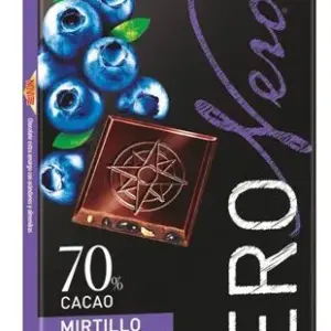 Novi Tavoletta Nero Mirtillo Mandorla étcsokoládé áfonyával és mandulával 75 g