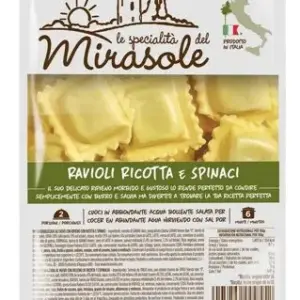 Mirasole Ravioli Ricotta e Spinaci ricottás–spenótos ravioli 200 g (nem hűtött)