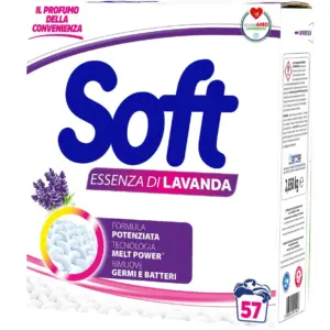 Soft levendula illatú mosópor 2,85 kg (57 adag)