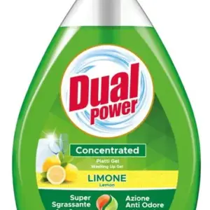 Dual Power citrom illatú kézi mosogatószer adagolóval 1 liter