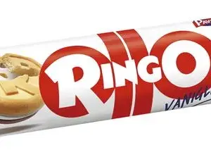 Ringo vaníliás töltött keksz tubusban 165 g