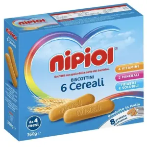 Nipiol 6 gabonás keksz (4 hónapos kortól) 360 g