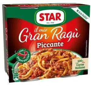 Star Gran Ragù Piccante csípős hússzósz 2×180 g