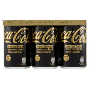 Coca-Cola Zero koffeinmentes mini dobozos (6×150 ml) (ÚJ,FEKETE KÜLSŐ)