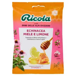 Ricola Echinacea méz-citrom ízű gyógynövényes cukorka C-vitaminnal 70 g
