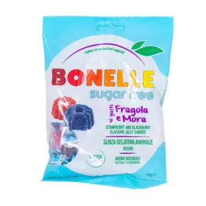 Bonelle cukormentes eper-szeder ízű gumicukor 90 g