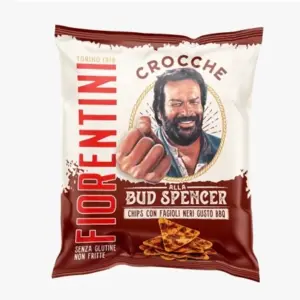 Fiorentini Bud Spencer BBQ ízű kukorica- és feketebab chips 90 g