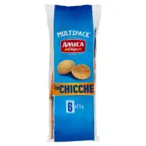 Amica Chips Le Chicche – hullámos burgonyachips multipack 6×25 g (150 g)