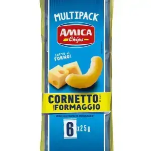 Amica Chips Cornetto Formaggio sajtos kukoricasnack 6×25 g